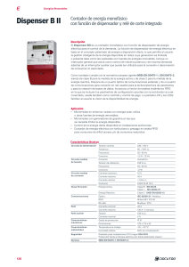 Dispenser B II Contador de energ&iacute;a monof&aacute;sico con