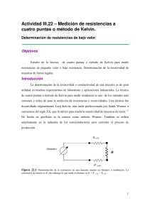 Actividad III.22 – Medición de resistencias a cuatro puntas o método
