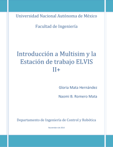 Introducción a MultiSim y Elvis - Departamento de Ingeniería de