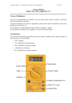 Tester o Multímetro Uso del tester PRACTICA DE GABINETE Nº 1