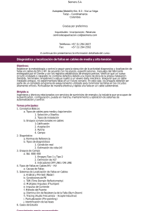 Diagnóstico y localización de fallas en cables de media y