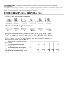 ejercicios de electrónica – resistencias fijas - TrabajoVerano-3ESO