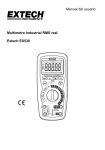 Manual del usuario Multímetro Industrial RMS real Extech EX530