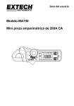 Modelo MA150 Mini pinza amperimétrica de 200A CA
