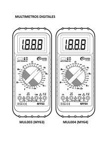 MULTIMETROS DIGITALES MUL003 (MY63) MUL004 (MY64)