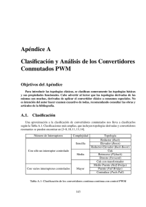 Apéndice A Clasificación y Análisis de los Convertidores