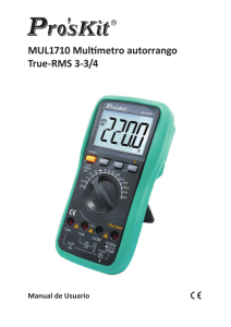 MUL1710 Multímetro autorrango True-RMS 3-3/4