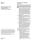 HPE Intelligent Power Distribution Unit Instrucciones de instalación
