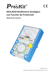 MUL2018 Mul metro Analógico con Función de Protección