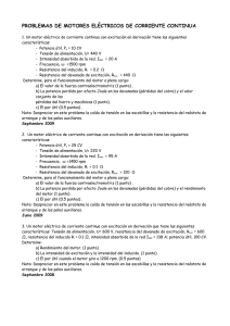 PROBLEMAS DE MOTORES ELÉCTRICOS DE CORRIENTE