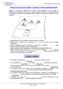 actividad circuito serie y paralelo para