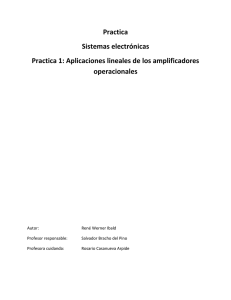 Practica Sistemas electrónicas Practica 1: Aplicaciones lineales de