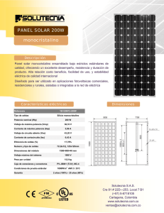 PANEL SOLAR 200W monocristalino