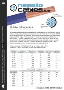 SA Cable Soldadura Azul