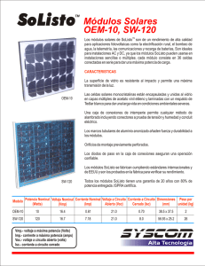 Módulos Solares OEM-10, SW-120