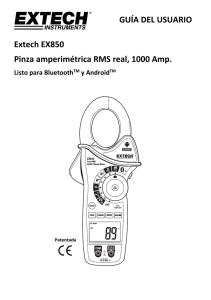 GUÍA DEL USUARIO Extech EX850 Pinza amperimétrica RMS real