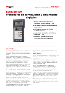 SERIE BM120 Probadores de continuidad y aislamiento