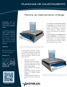 planchas de calentamiento