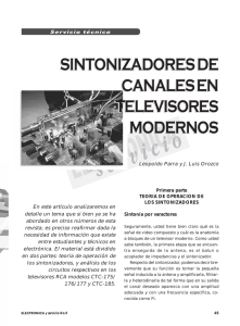 SINTONIZADORES DE CANALES EN TELEVISORES MODERNOS