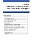 Tema II: Análisis de circuitos mediante la transformada de Laplace