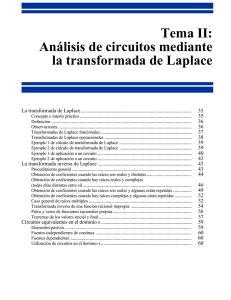 Tema II: Análisis de circuitos mediante la transformada de Laplace