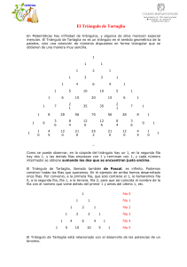 Triangulo de Tartaglia (Tema 6)