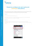 Manual de configuración de la aplicación Phonecard para iPhone