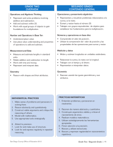 segundo grado contenido general grade two overview