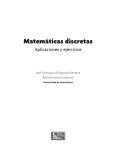 Matemáticas discretas, aplicaciones y ejercicios