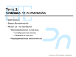 Tema 2. Sistemas de Numeración Binarios
