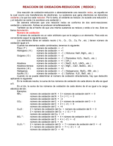 REACCION DE OXIDO – REDUCCION ( REDOX )