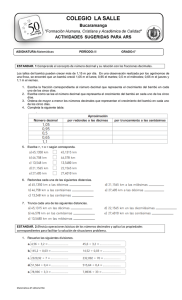 ESTANDAR. 1:Comprende el concepto de número decimal y su