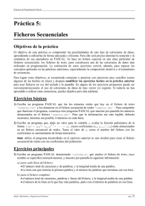 Práctica 5: Ficheros Secuenciales