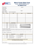 Mirror Frame Order Form Fax: (866)631-6747