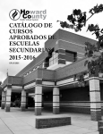 Catálogo de Cursos Aprobados de Escuelas Secundarias (2015-16)