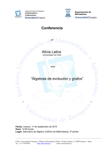 Conferencia Alicia Labra “Álgebras de evolución y grafos”