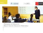 Pedagogía en Educación Básica mención Educación Matemática