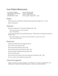 Luis Núñez-Betancourt: Curriculum Vitae