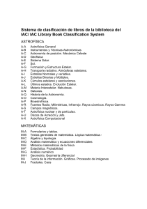 Sistema de clasificación de libros de la biblioteca del IAC/ IAC