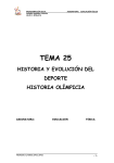 Tema 25. Historia del deporte y del Olimpísmo