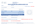 HOJA DE INSCRIPCIÓN ALUMNOS SAGRAT COR