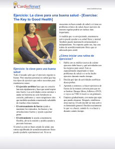 Ejercicio: La clave para una buena salud