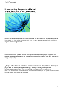 Homeopatia y Acupuntura Madrid FIBROMIALGIA Y