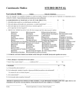 Cuestionario Medico STUDIO DENTAL