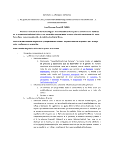 La Acupuntura Tradicional China, Una Herramienta I