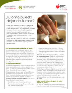 &iquest;C&oacute;mo puedo dejar de fumar? - American Heart Association