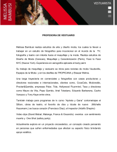 PROFESORA DE VESTUARIO Melissa Bambusi realiza estudios de