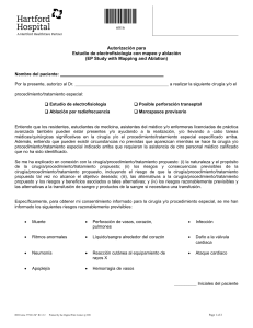 Authorization for EP Study with Mapping and Ablation (Spanish