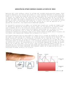 MEDICIÓN DEL RITMO CARDÍACO USANDO LA PUNTA DE DEDO