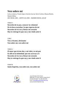 Ven sobre mi - Iglesia Doral Jesus Worship Center